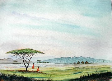 African Painting - I Can See Home African